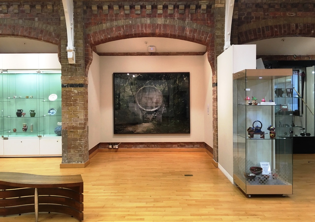 Installation view of Noemie Goudal, ‘Satellite II’, 2014. Image courtesy Leamington Spa Art Gallery & Museum