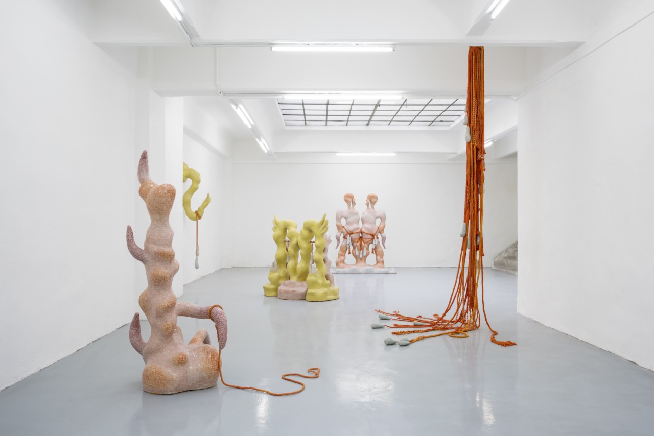 Zsófia Keresztes, Sticky Fragility, installation view (2018), photo: Simon Veres, courtesy GIANNI MANHATTAN and the artist