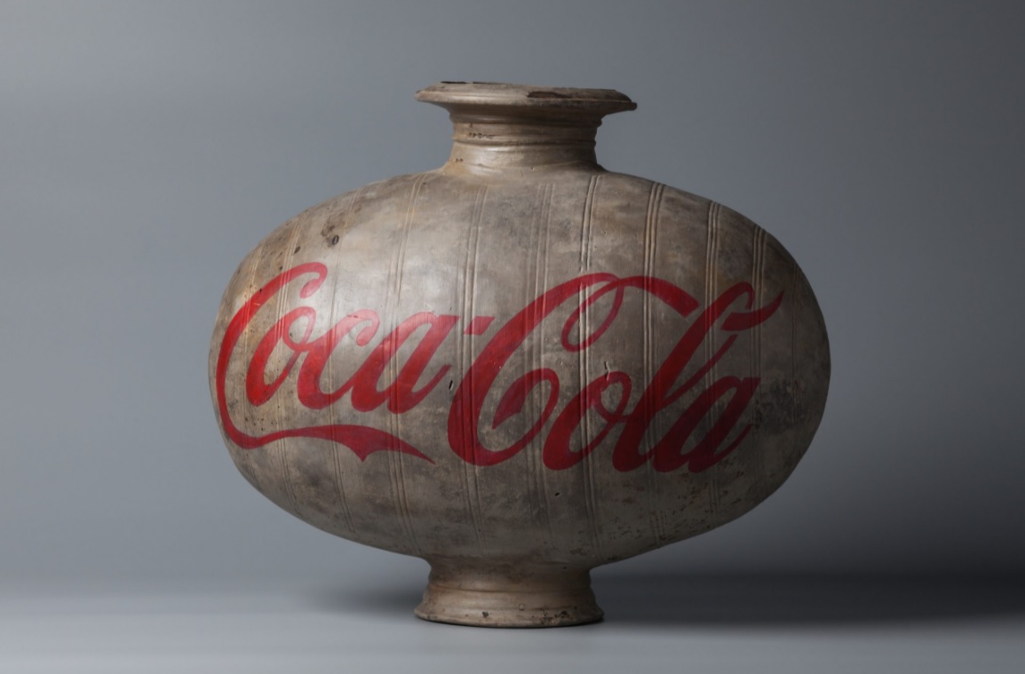 Ai Weiwei, Han Dynasty Urn With Coca-Cola Logo, 2014. Courtesy Ai Weiwei Studio.