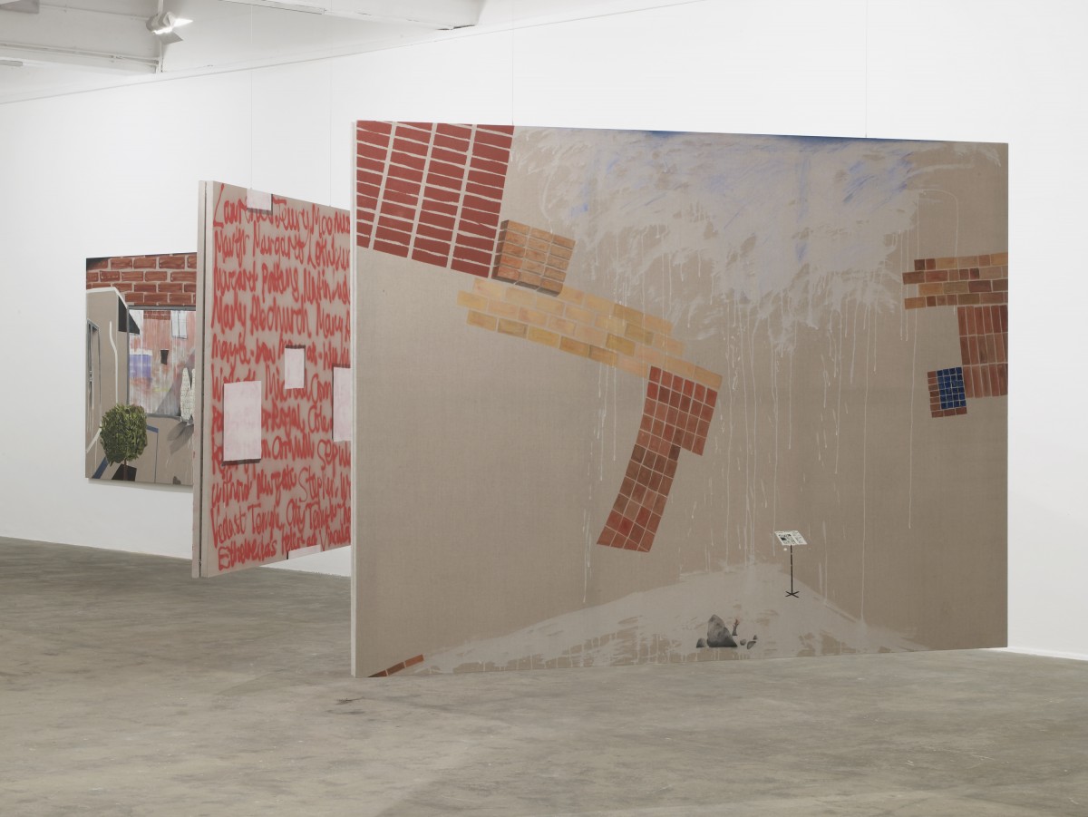 Caragh Thuring, exhibition view, Chisenhale Gallery, 2014. All works 2014. Commissioned by Chisenhale Gallery. Courtesy the artist and Thomas Dane Gallery. Photo: Andy Keate.