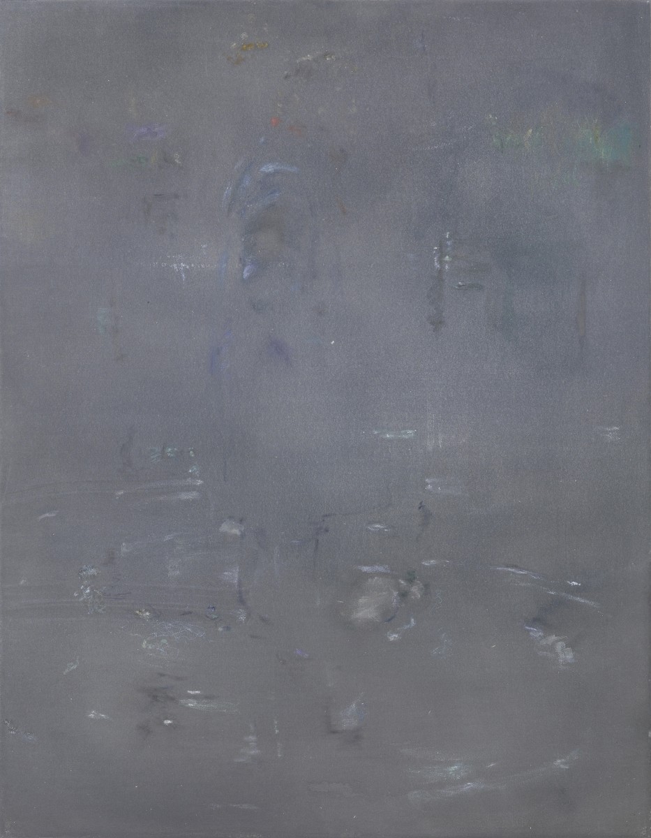 Maaike Schoorel, Standing in the lake, oil on canvas, 90 x 70cm, 2014-15. Copyright the artist, courtesy Maureen Paley, London