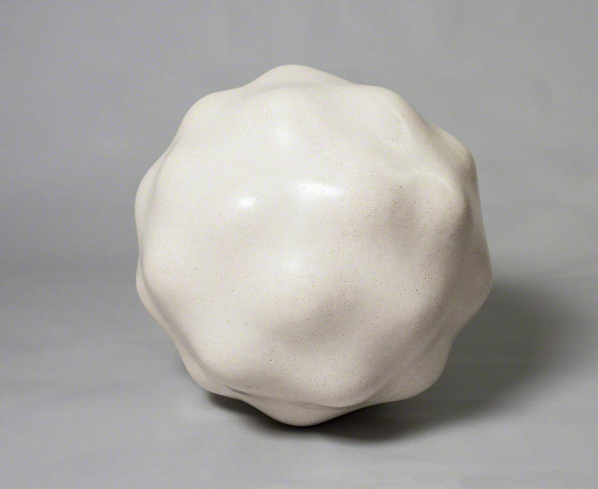 Felicity Aylieff, Softly, Softly (2001), white clay, porcelain, 56 x 56 x 56 cm