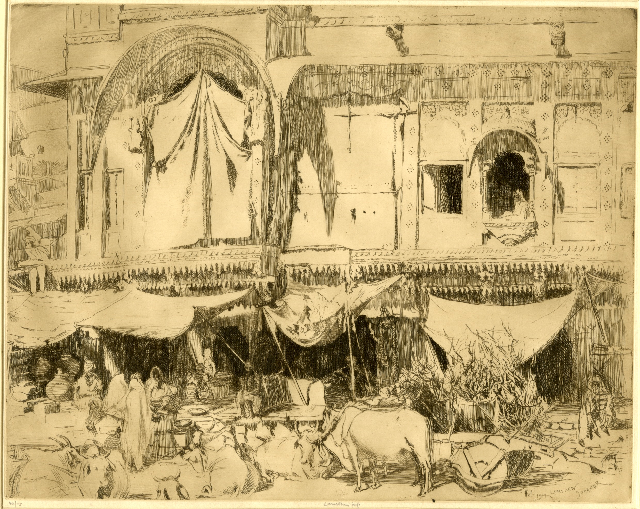 The Market-Place (Second Indian Plates Series) (1914)