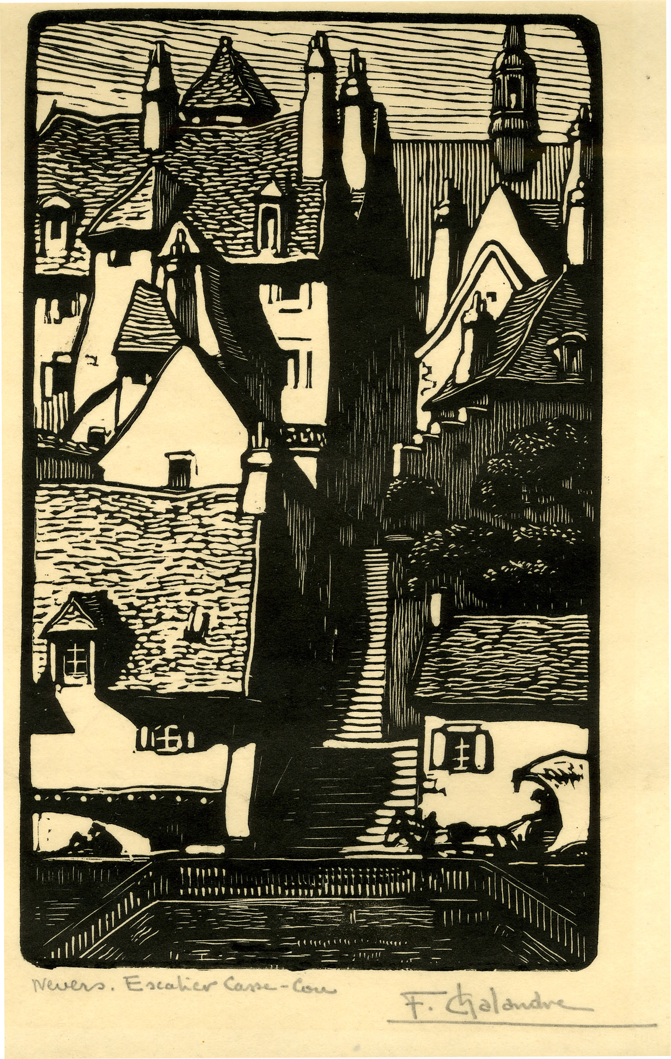 Nevers. Escalier Casse-Cou (1925)