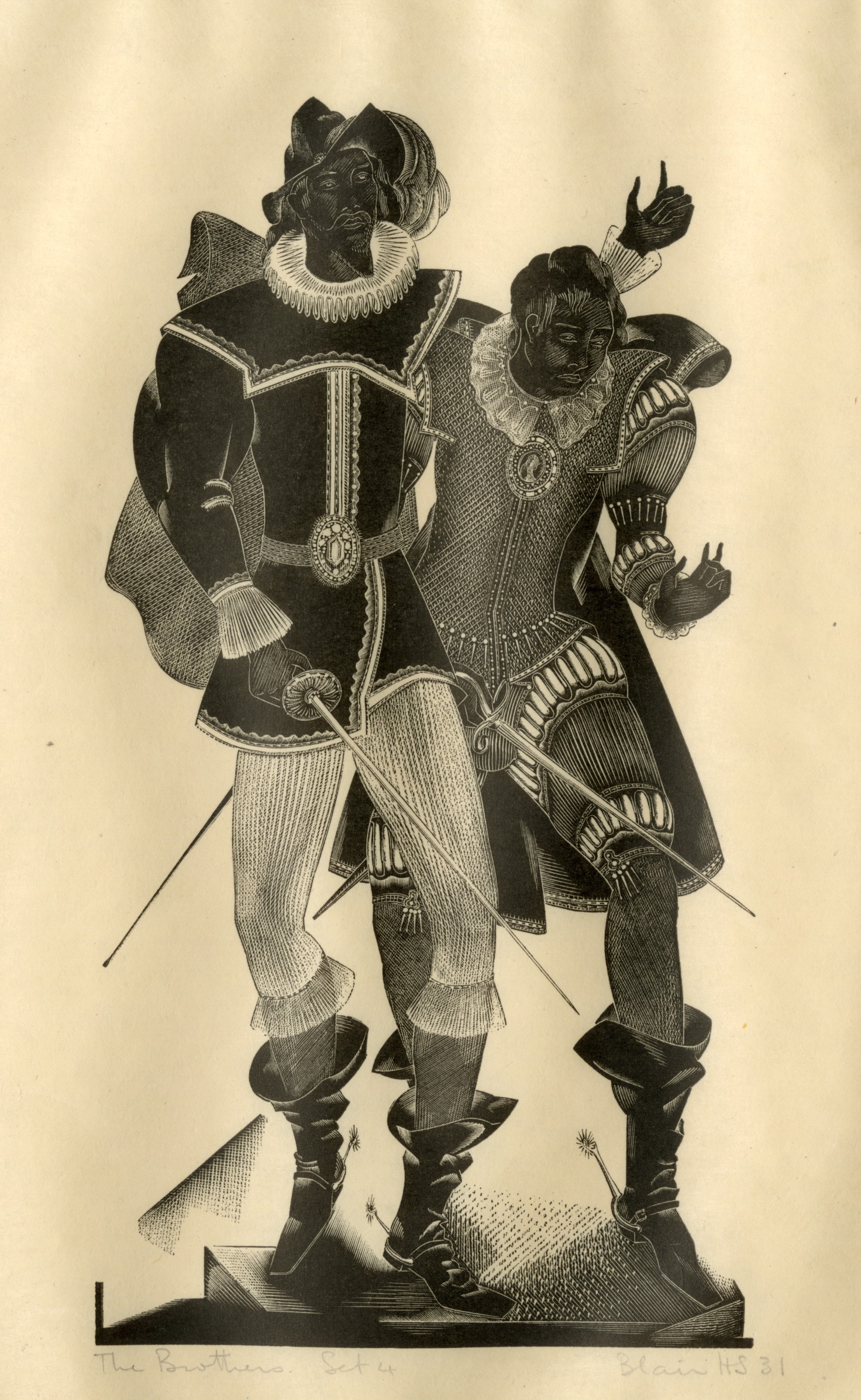 The bothers (Illustration to John Milton's Comus, Gregynog Press) (1931)