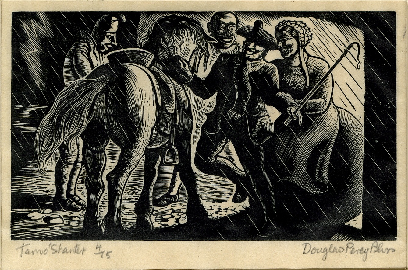 Four jolly figures (Illustration to Robert Burns's 'Tam O'Shanter' in Douglas Percy Bliss's 'The Devil in Scotland') (1934)