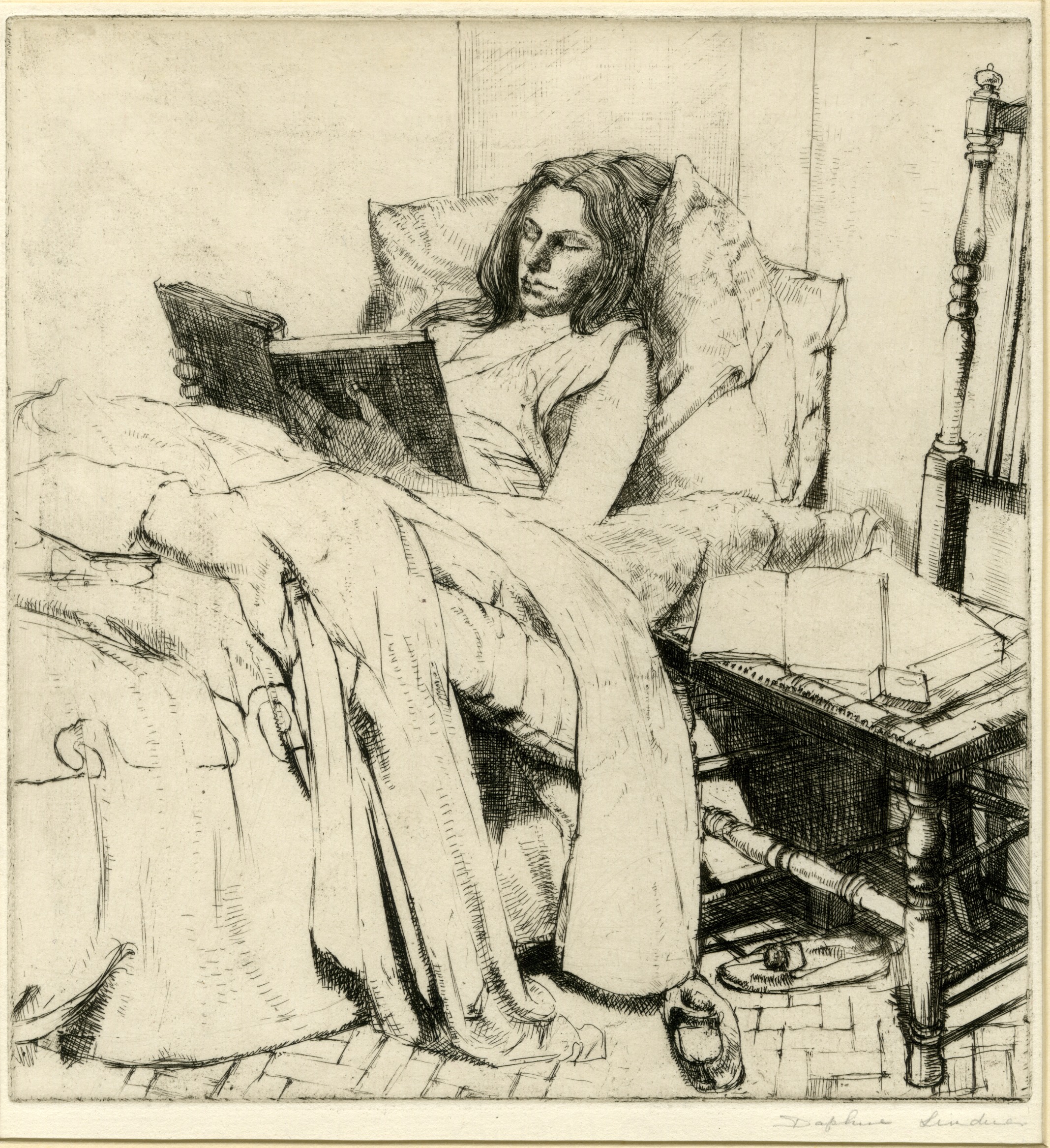 Woman lying on a bed (1934)