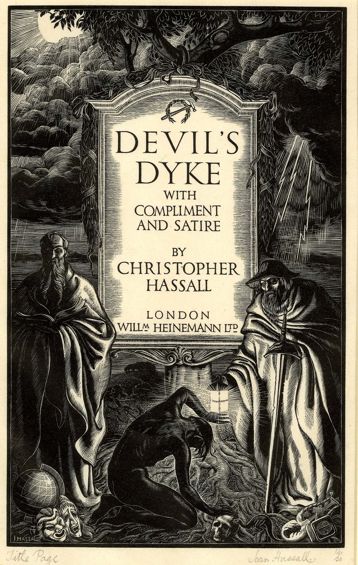 Title-page (Illustration to Christopher Hassall’s 'Devil's Dyke', Heinemann: 1936) (1936)