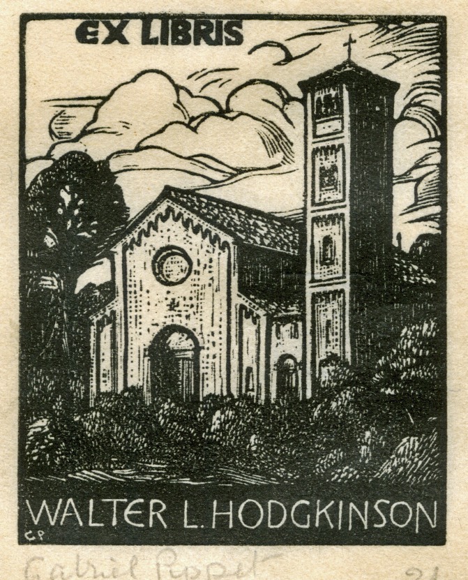 The Church of the Sacred Heart, Droitwich Wood (Book-plate of Walter L Hodgkinson) (1895-1945)