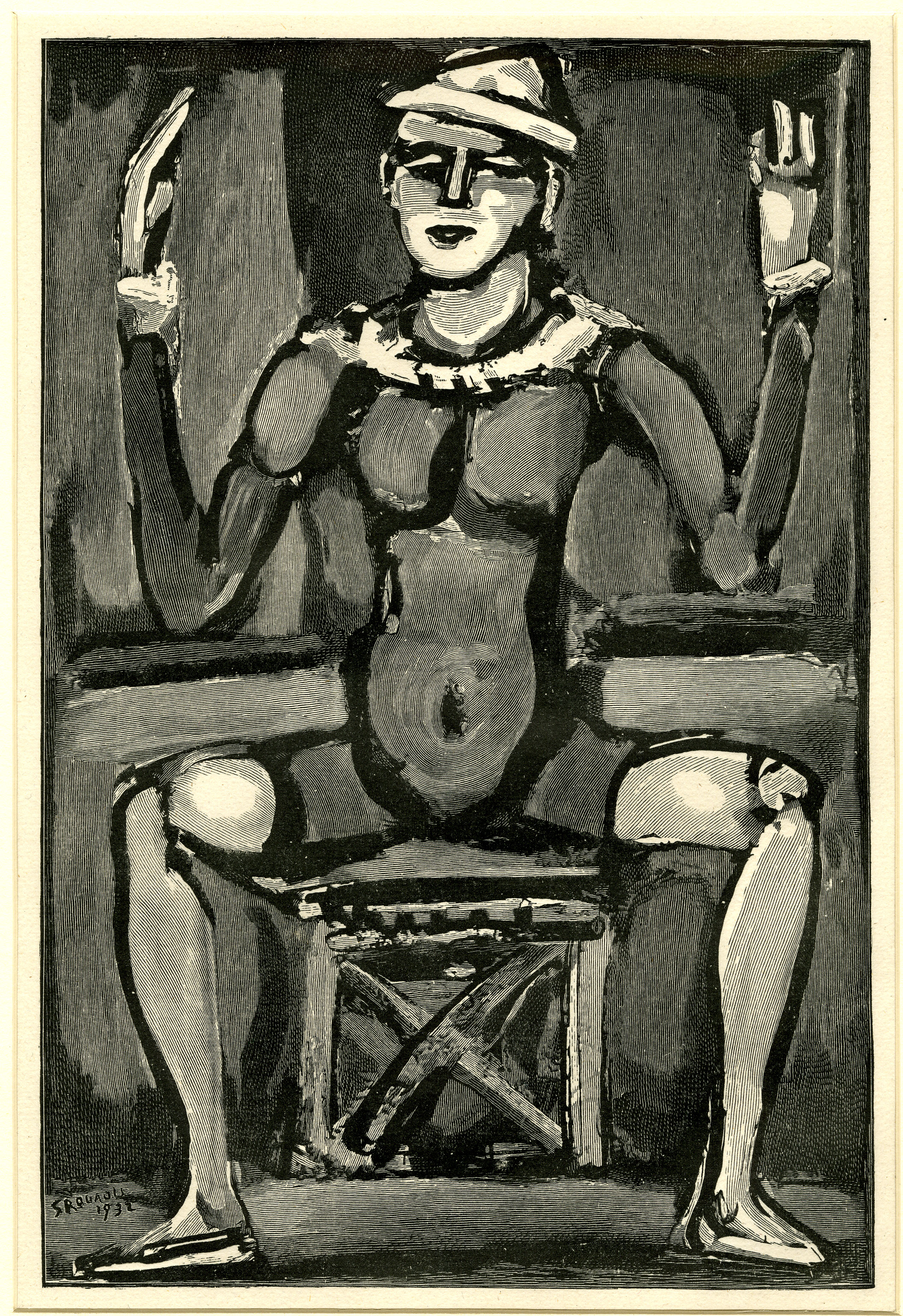 Nocturne (Illustration to George Rouault’s Cirque de l'Étoile Filante/Circus of the Shooting Star, Ambroise Vollard, Paris, 1938) (1932)