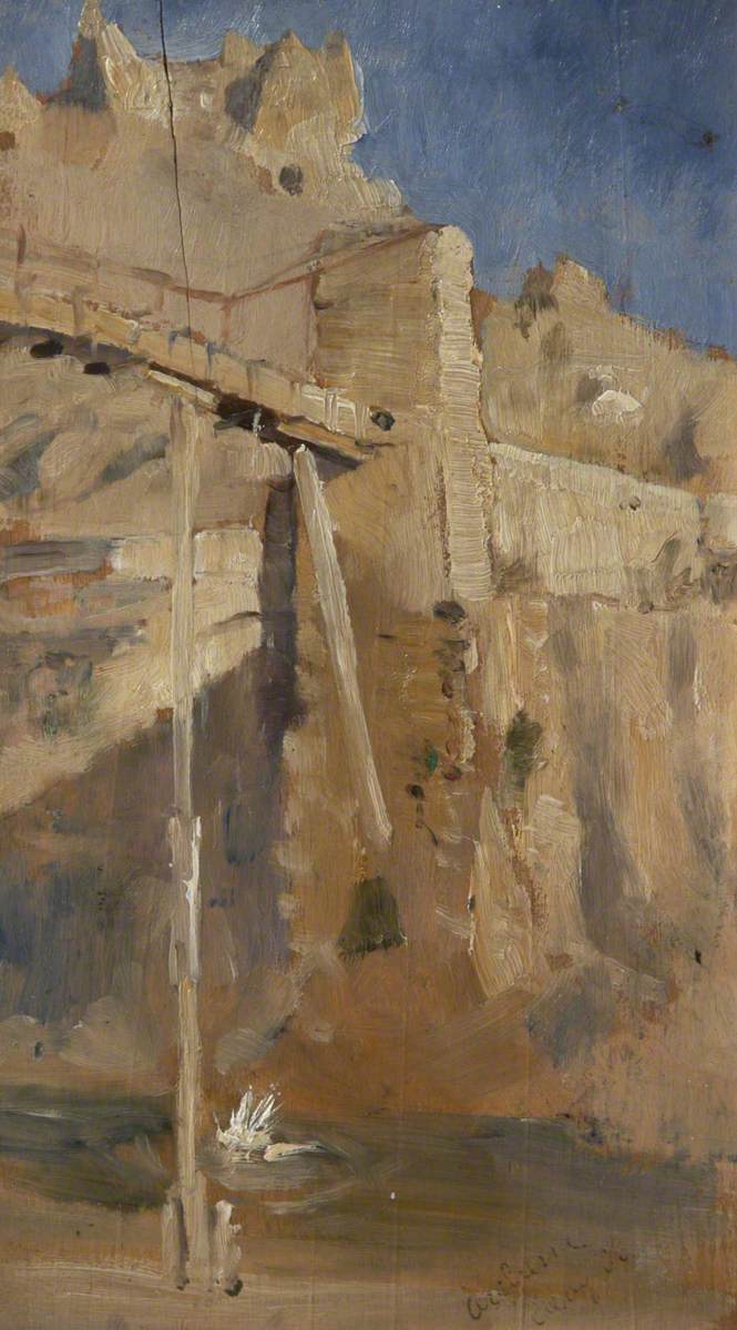 Ravine and Bridge, Spain (circa 1885)