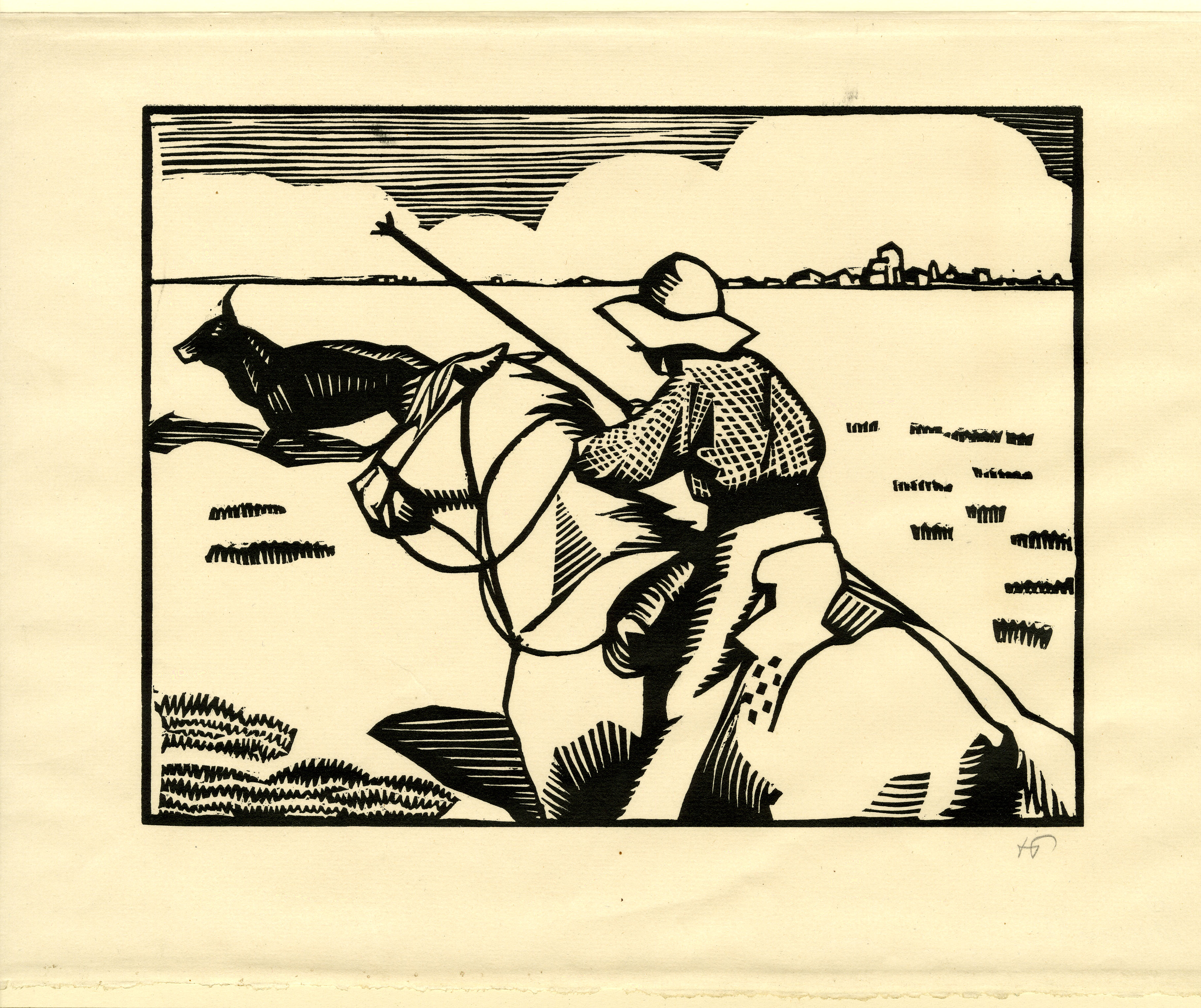 Figure on horseback wielding spear (1922)