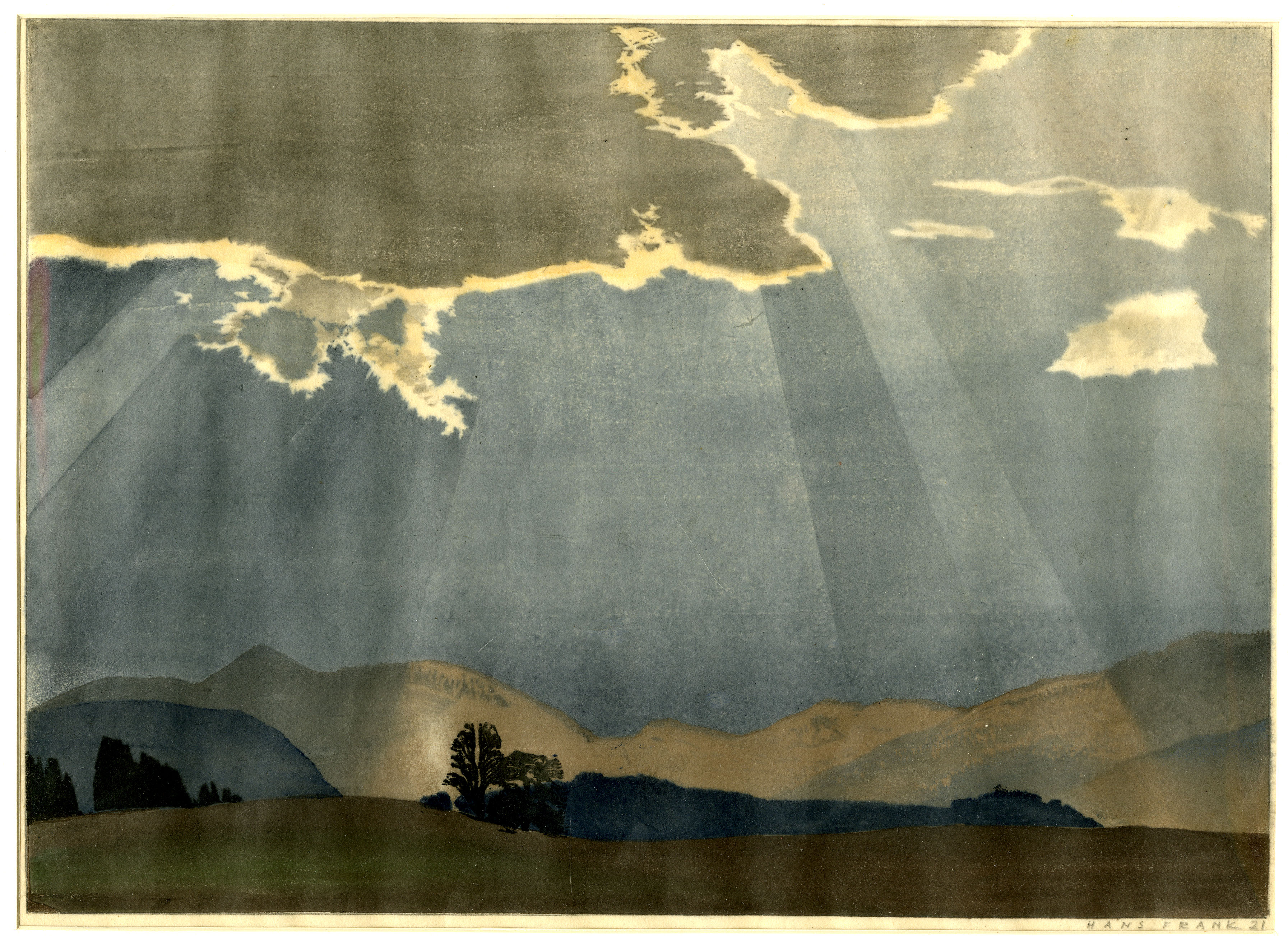 Landscape with rainstorm (1921)