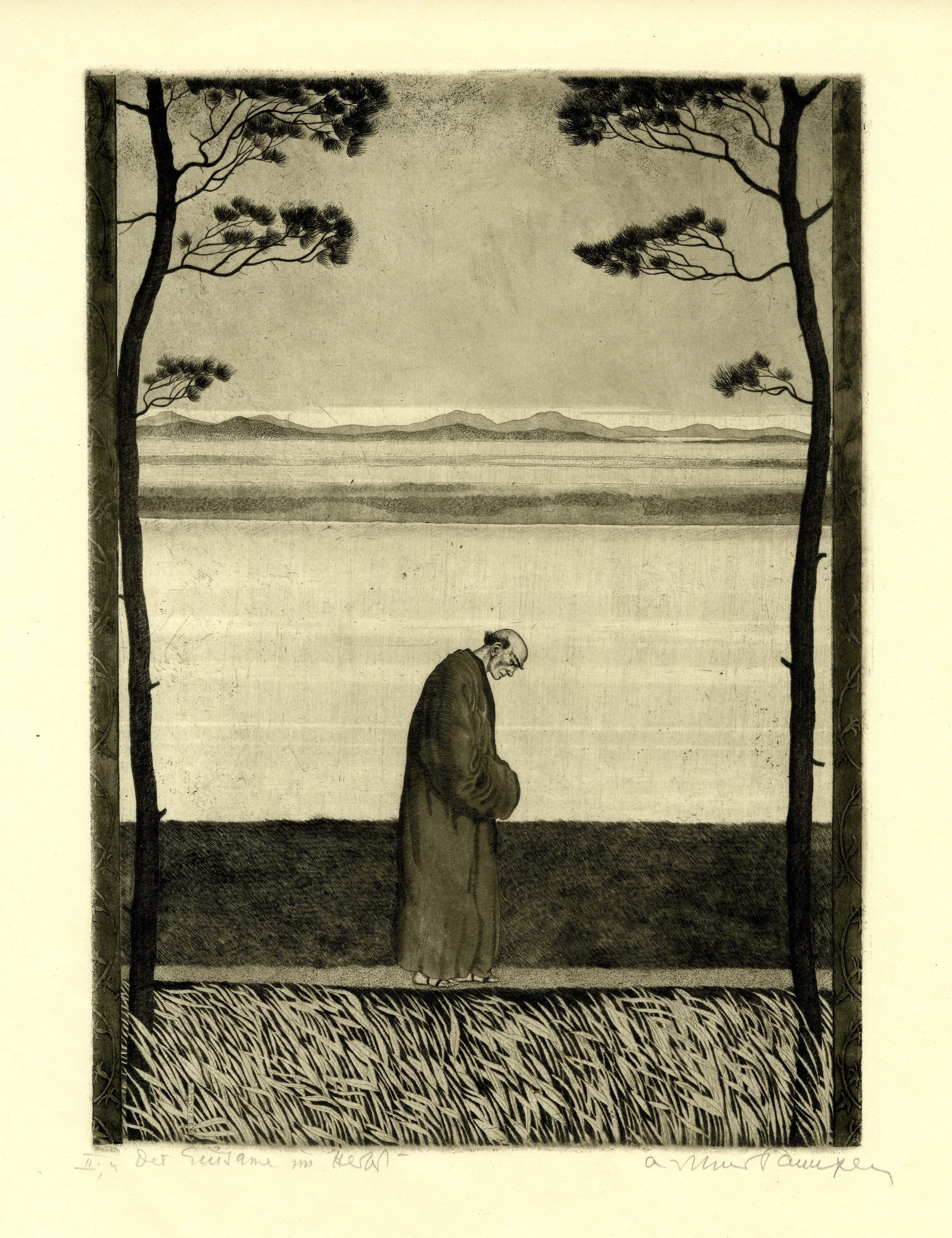 Der Einsame im Herbst (Illustration to Gustav Mahler's Lied von der Erde) (circa 1926)