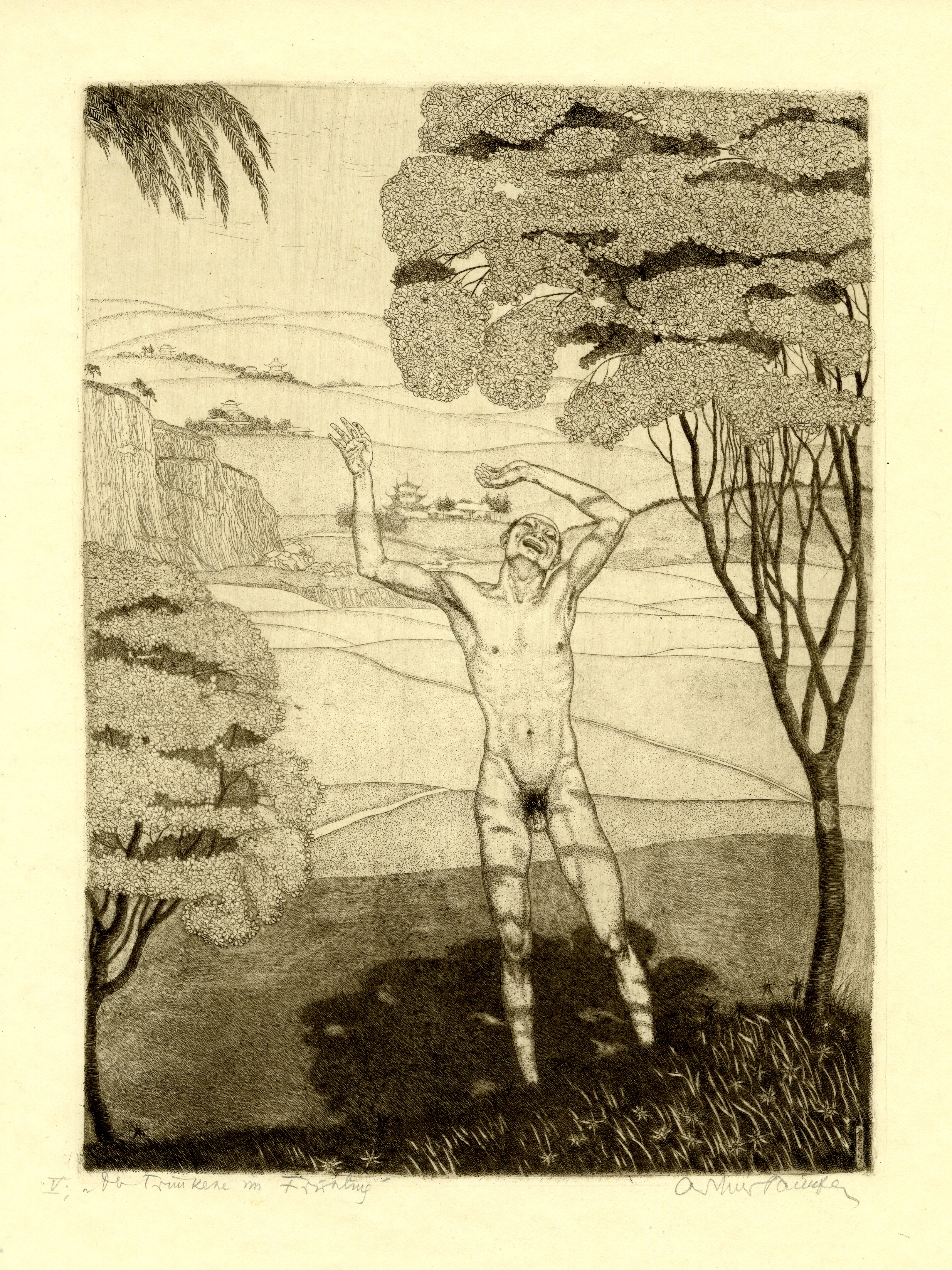 Der Trunkene im Frühling (Illustration to Gustav Mahler's Lied von der Erde) (circa 1926)