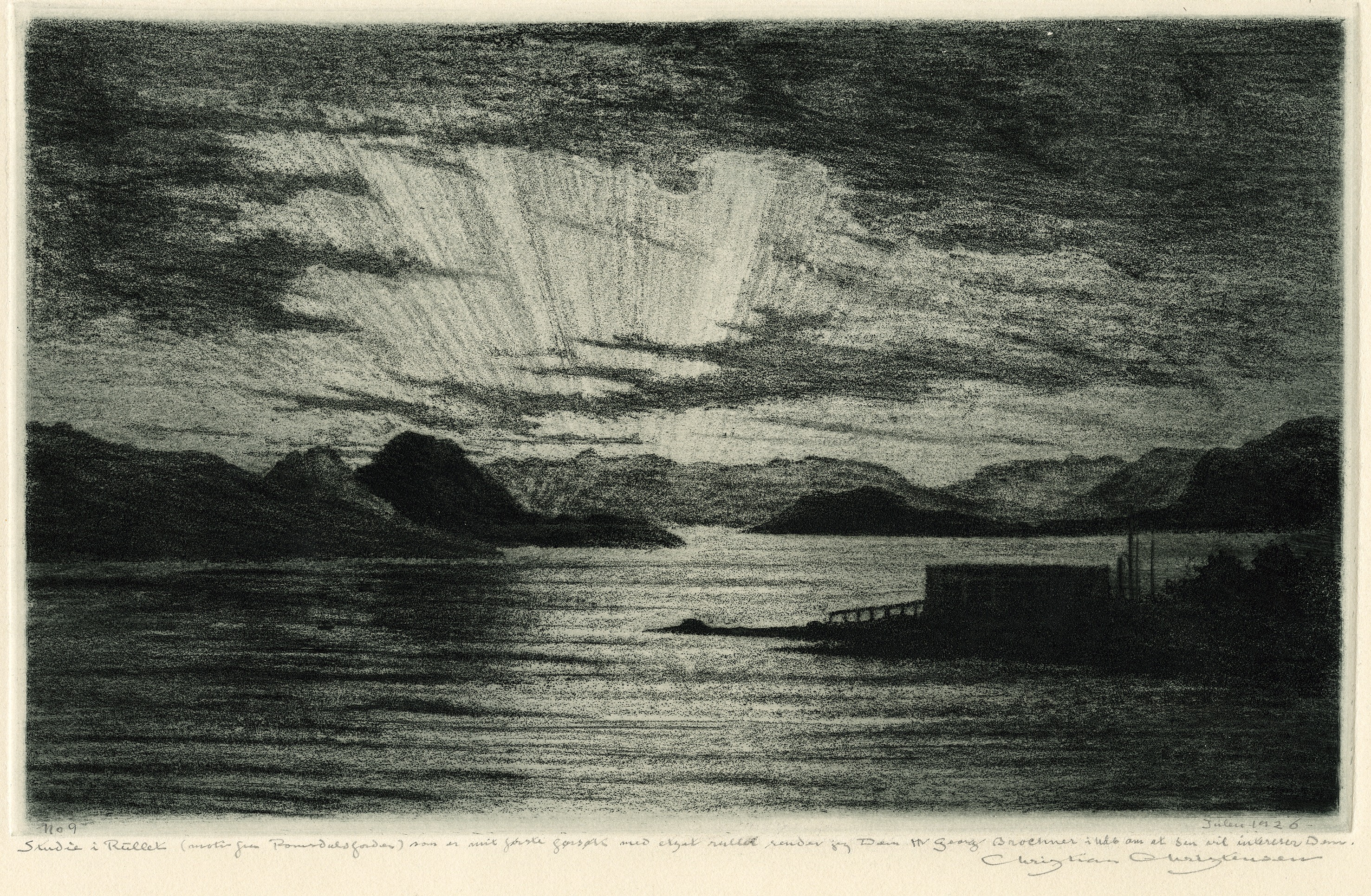 Studie i Rullet, motiv fra Romsdalsforden (Study with roller, motif from Romsdalsfjorden, Norway) (1926)