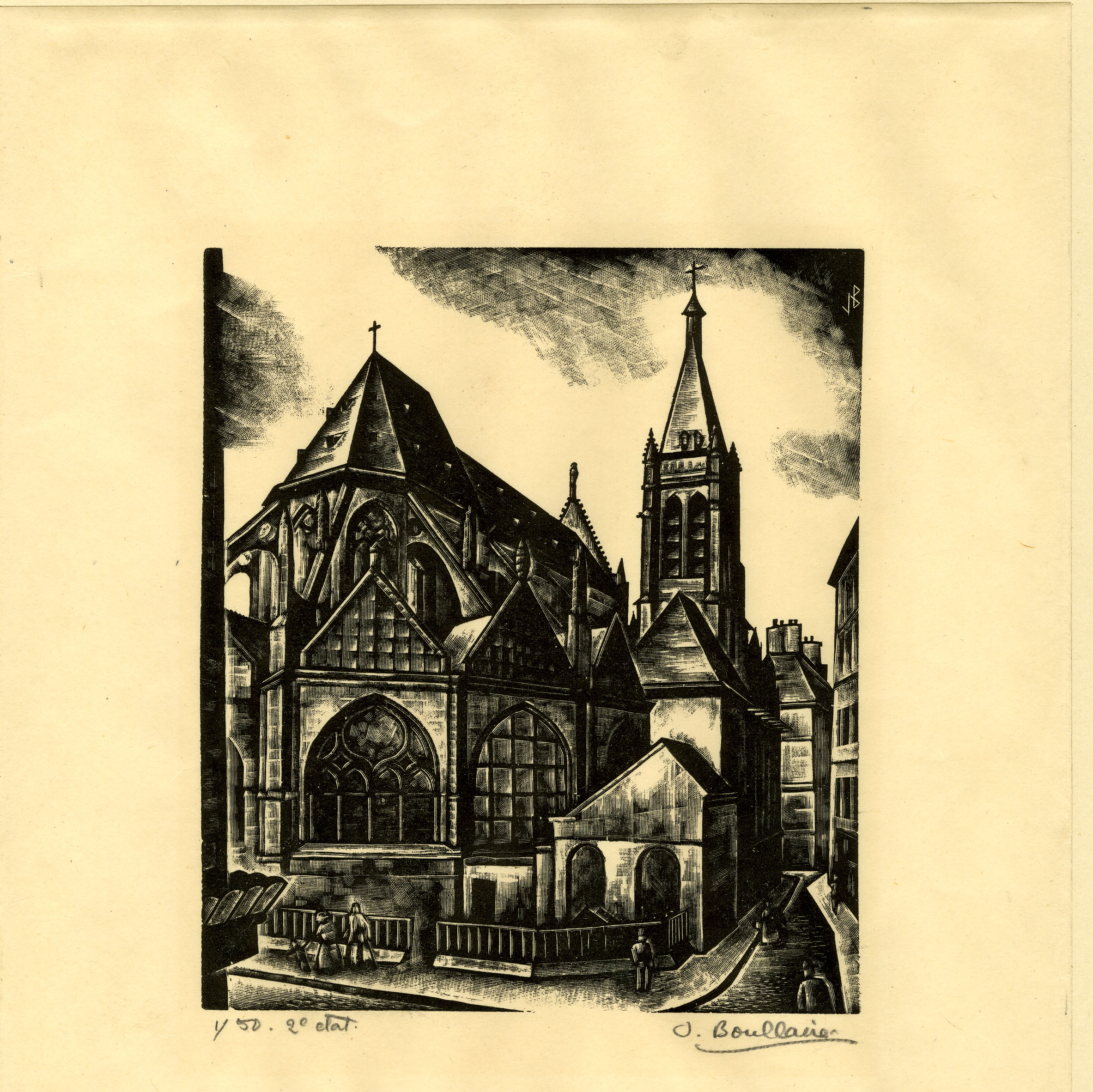 Eglise St Séverin, Paris (about 1930)