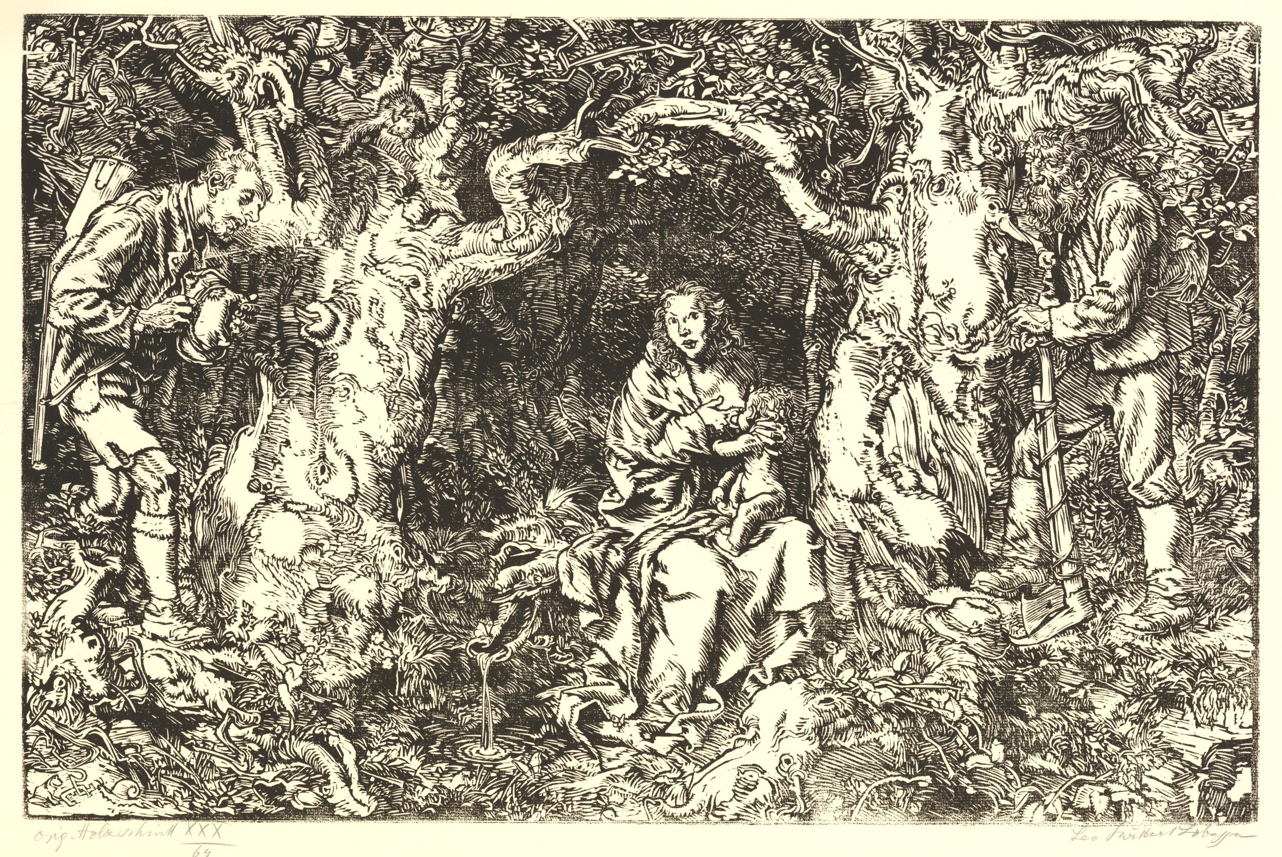 Waldandacht (Virgin and Child in wooded landscape) (circa 1930)