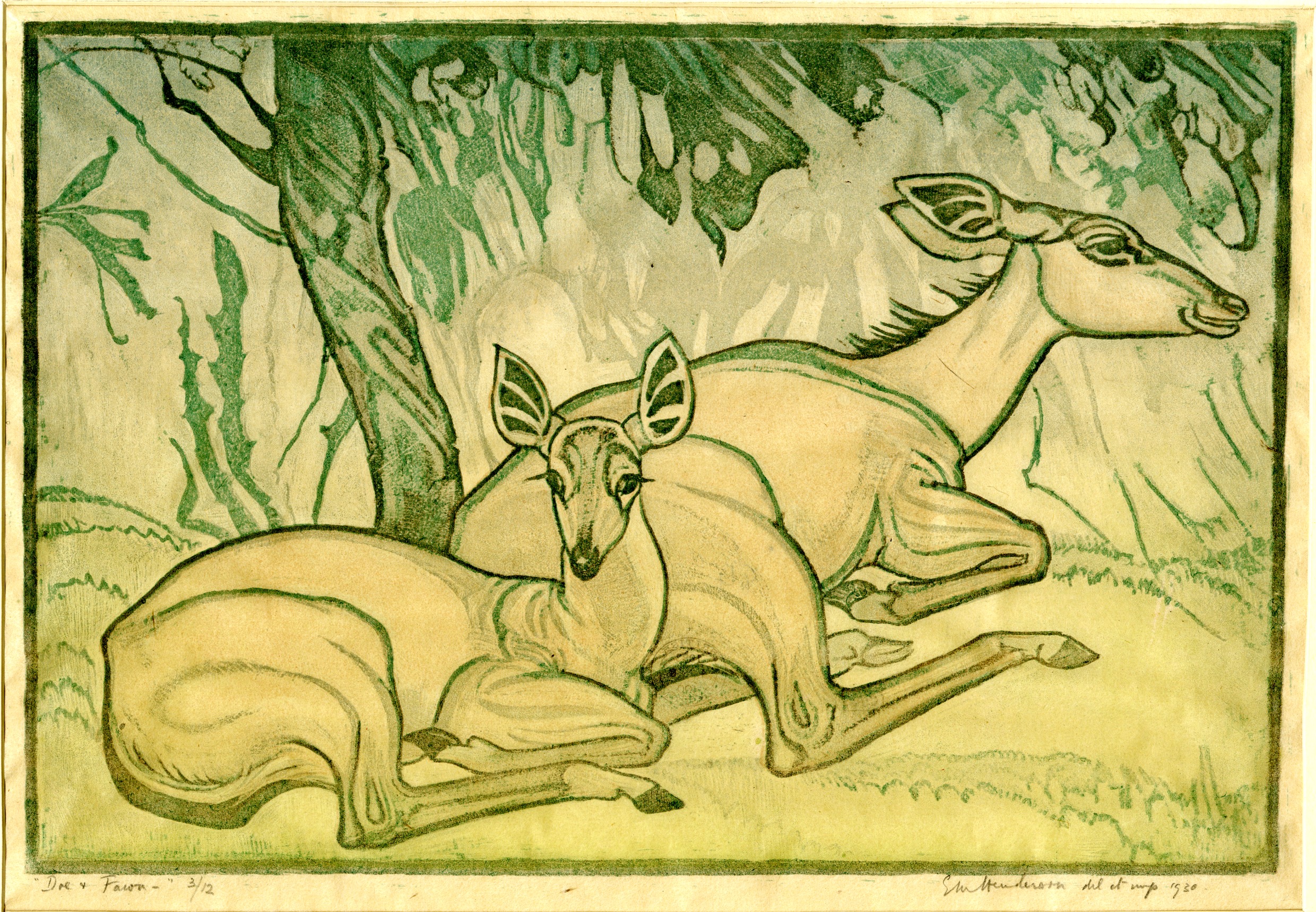 Doe and fawn (1930)