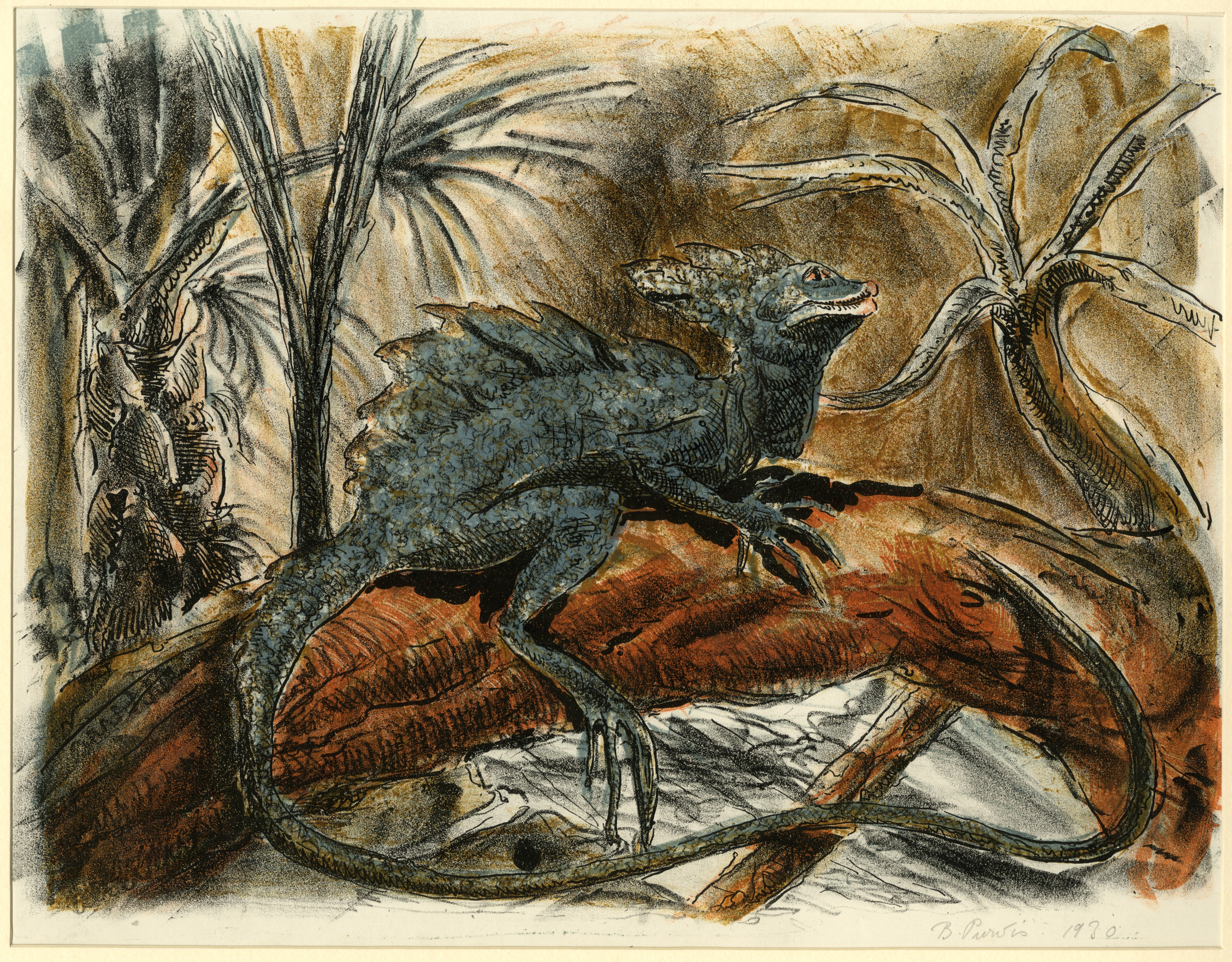Basilicus Plumifrons (Crested reptile) (1930)