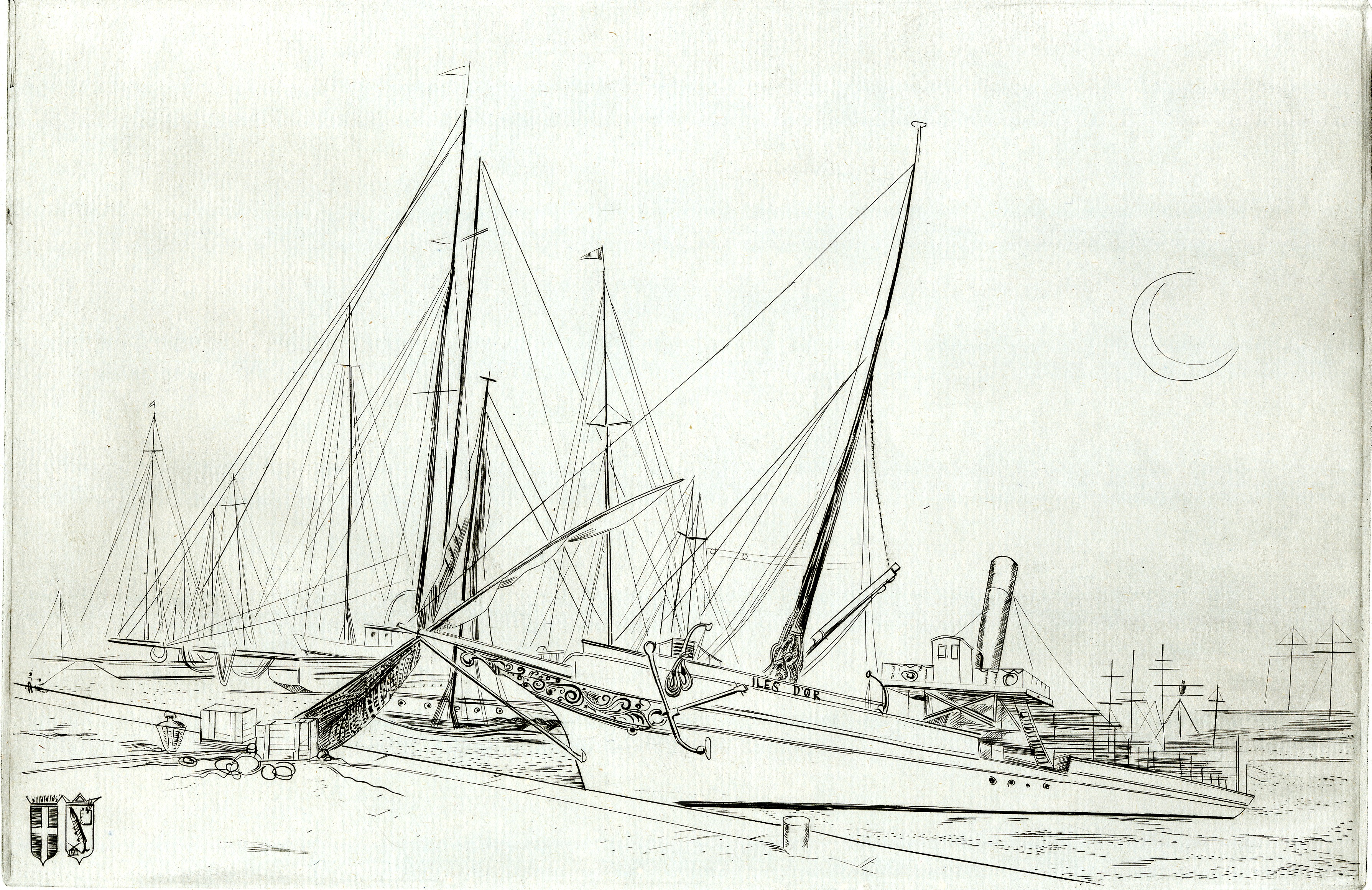 Bateaux à quai (circa 1933)