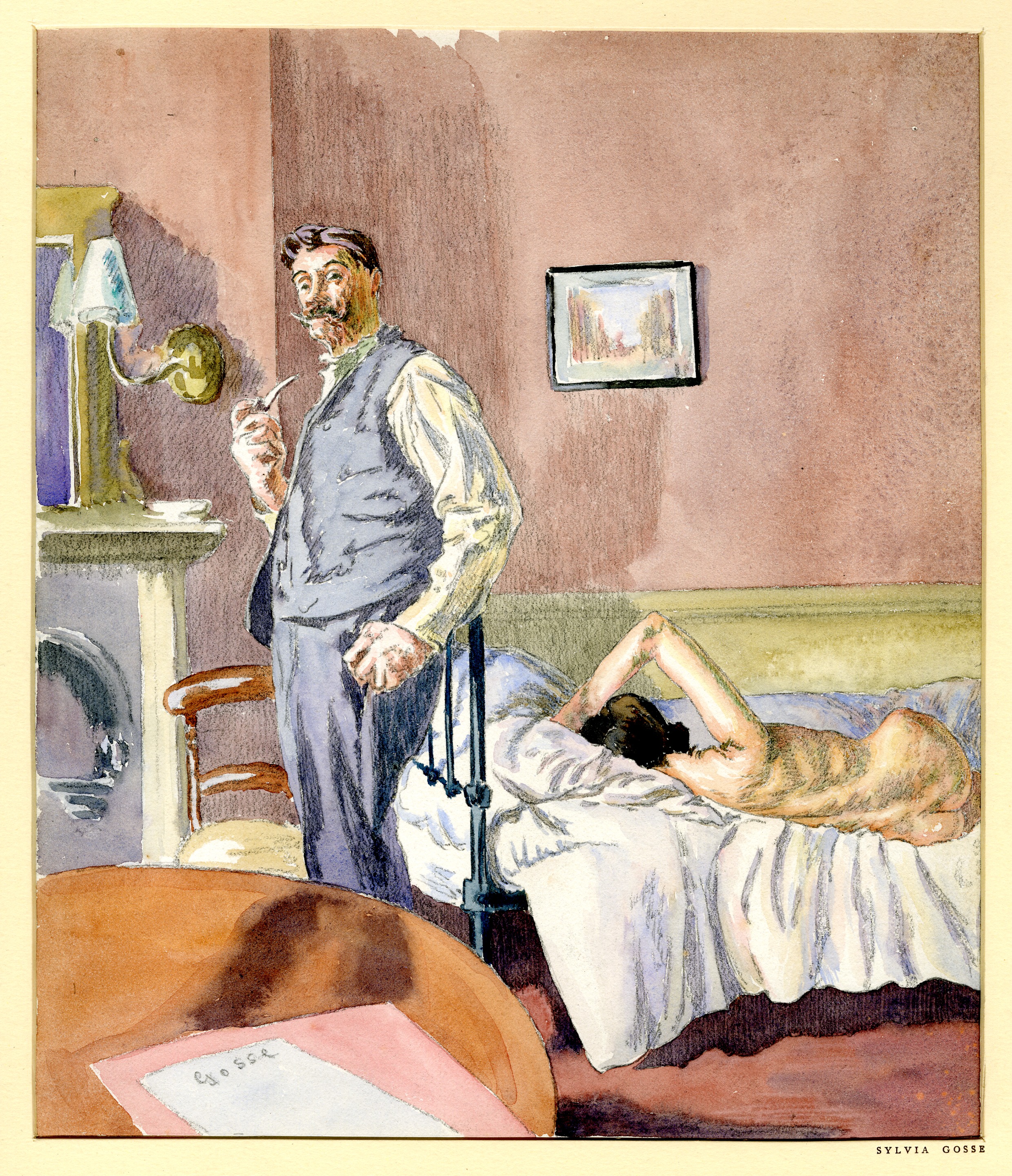 Interior with figures (circa 1925)