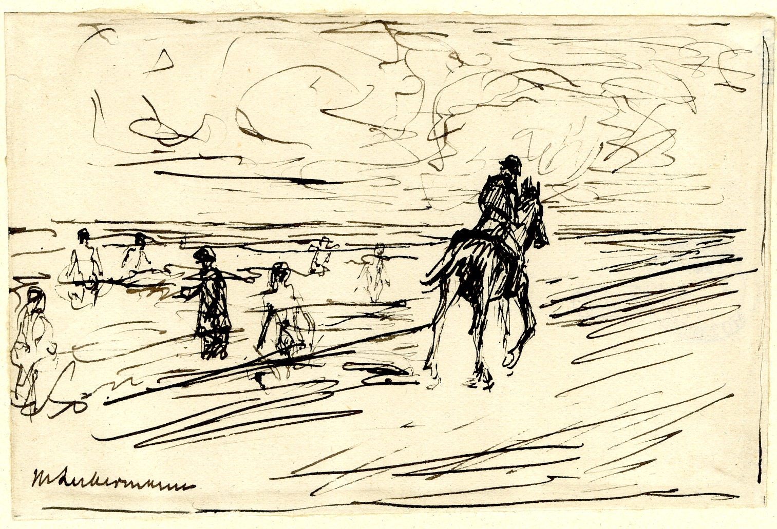 Rider on the sands (circa 1900)