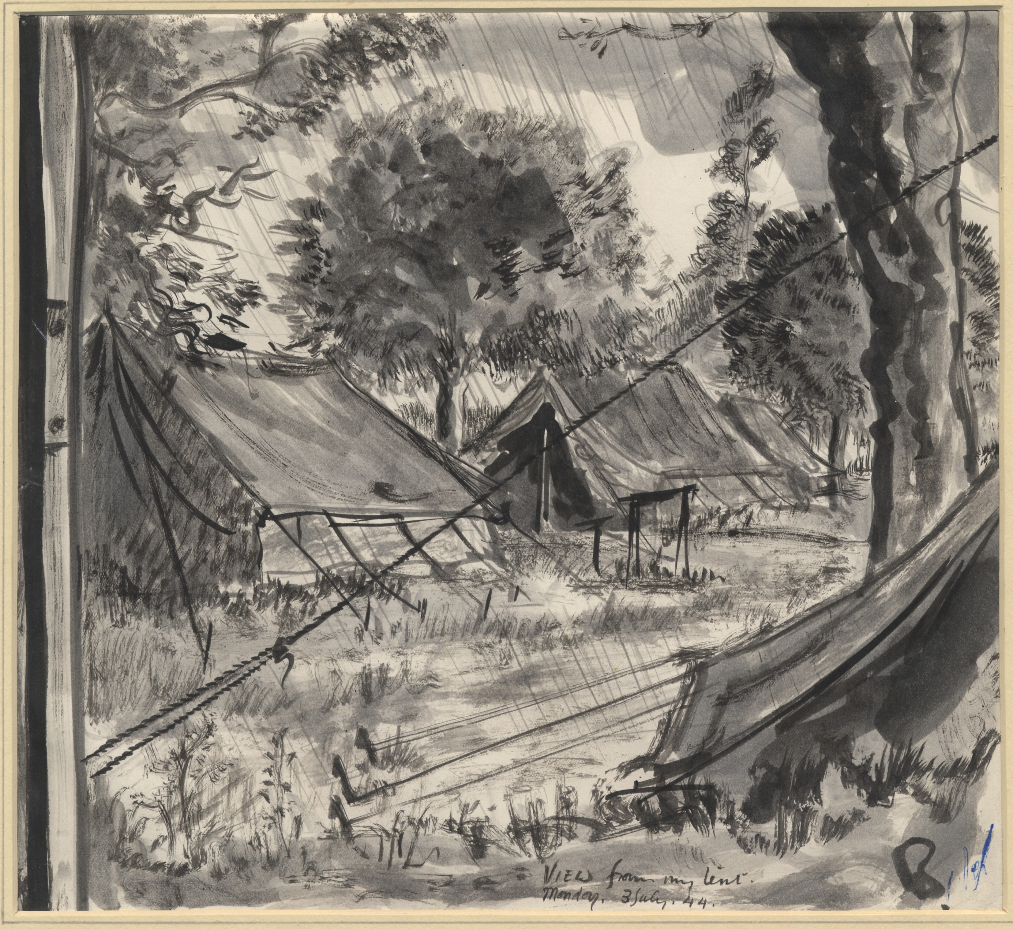 Tents in Orchard (1944)