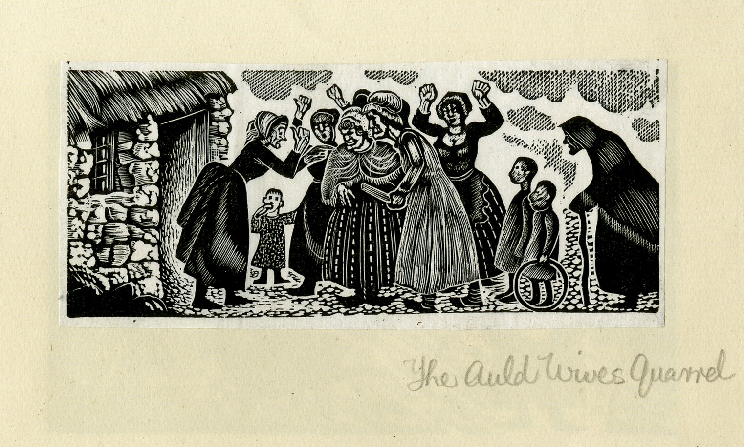 The Auld Wives Quarrel (from Album containing complete set of pulls from blocks for 'The Devil in Scotland' by Douglas Percy Bliss) (1934)