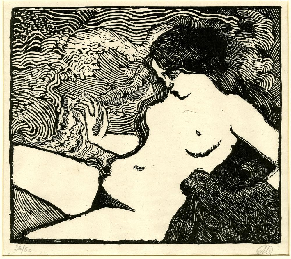 Reclining female nude (circa 1937)