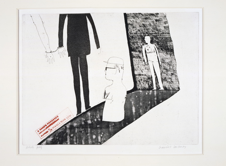 A Rake's Progress - 5a. Viewing a Prison Scene (A Graphic Tale comprising 16 Etchings) (1961-63)
