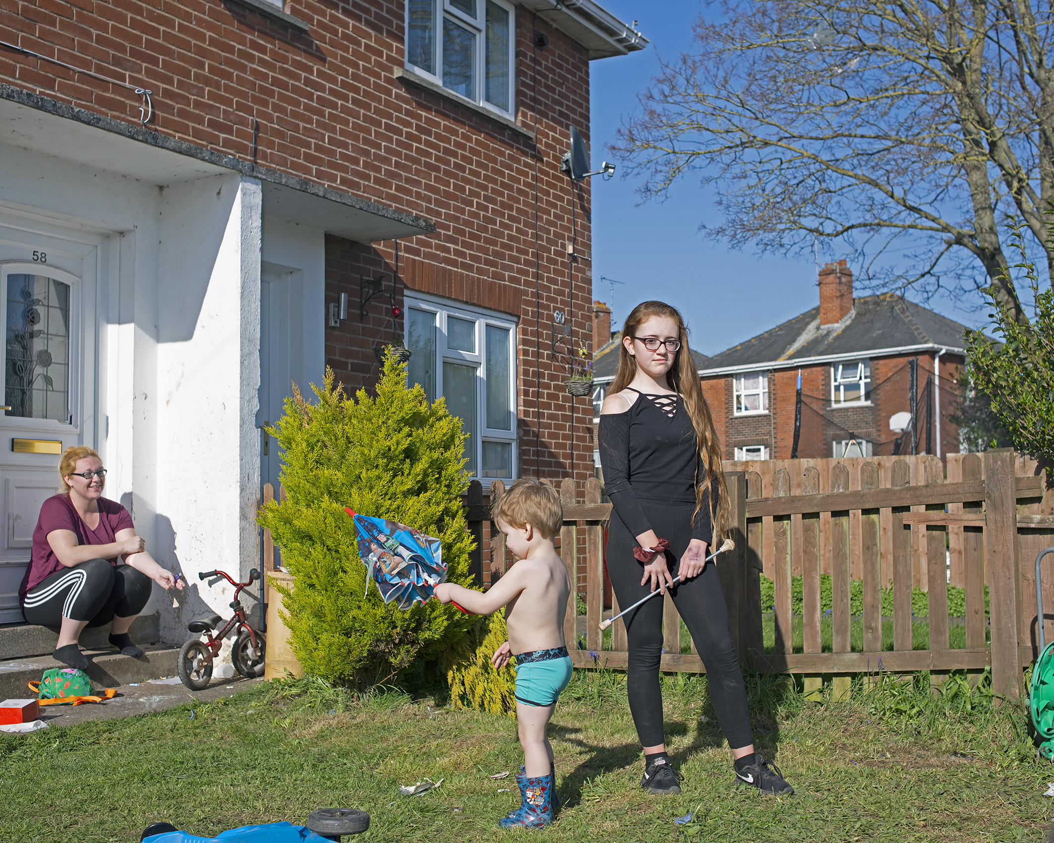 Lacey and Family, Burnthouse, Exeter (from Breathe 2020 series) (2020)