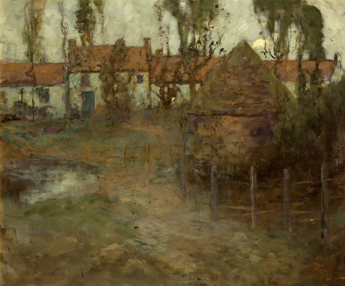 Houses at evening (before 1923)