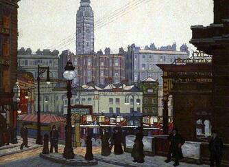 Victoria Station, London, the Sunlit Square (1913)