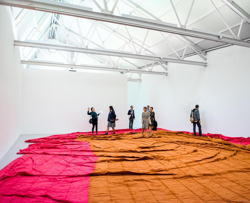 Installation view, Giuseppe Gabellone, Ruggine e Rosso Cocciniglia, 2014