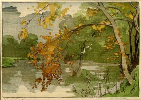 Autumn by the river (circa 1930)