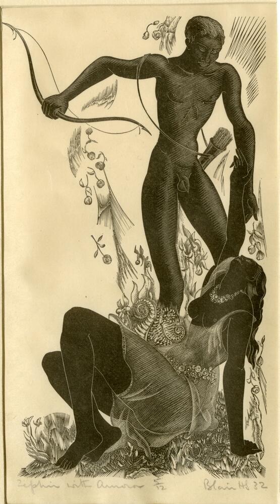 Zephir with Aurora (Illustration to John Milton's Four Poems, Gregynog Press, 1933) (1932)