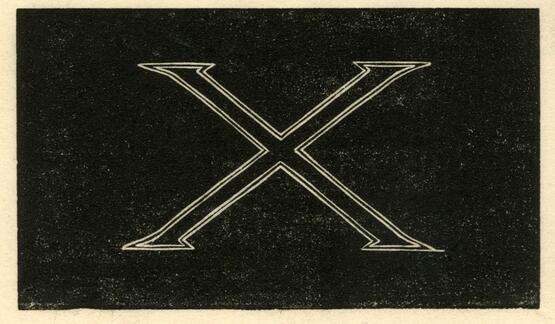 'X' - Letter only (Illustration to 'An Alphabet of British Birds') (1934-5)