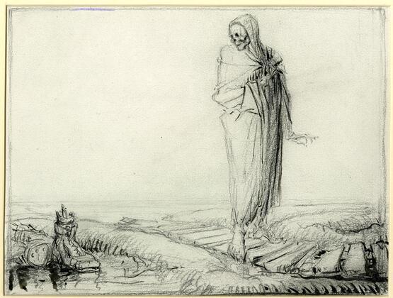 The Dance of Death (study for series of seven etchings) (1914-18)
