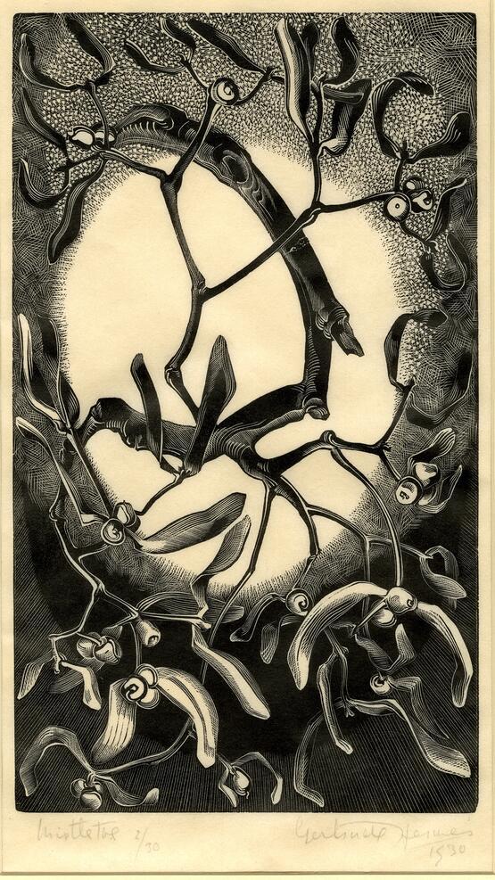 Mistletoe (Illustration for Irene Gosse’s A Florilege: chosen from the old herbals, The Swan Press, Chelsea, 1931) (1930)