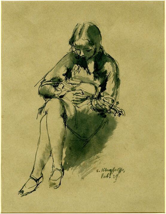 Girl with Violin (1929)