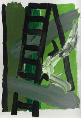 Untitled (Pipe Smoker and Step Ladder) (1984)