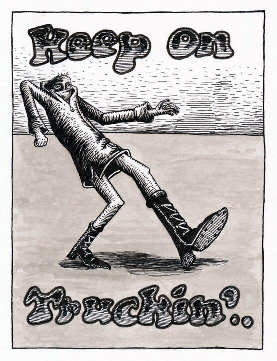 Keep on truckin...A bit of late sixties R Crumb for the lockdown fatigue (Pandemic Diary series, no. 51) (2020)