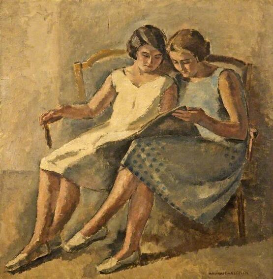 Two Girls Reading (1930s)