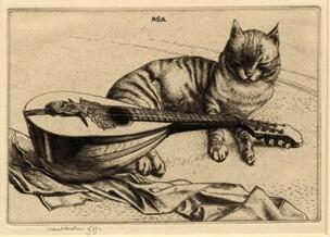 Cat and mandolin (1925)