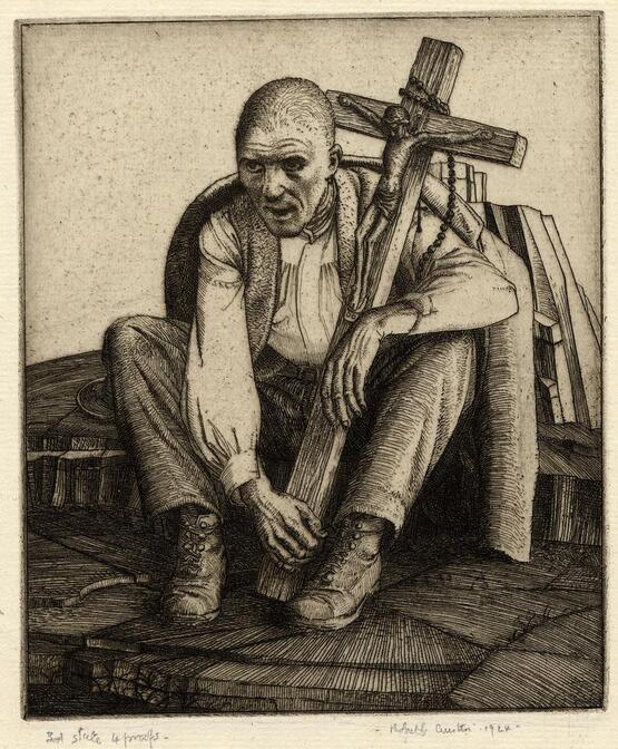 Man with a crucifix (third state) (1924)