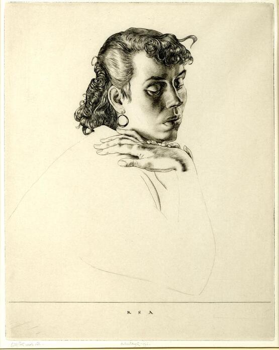Study of a girl's head (sixth state) (1936)