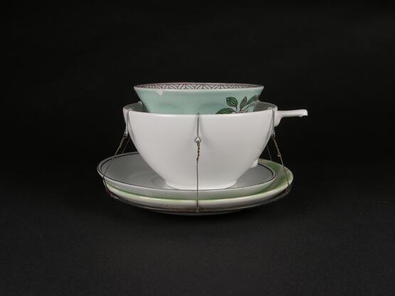 Cup + Saucer, allinone (from the trash4cash series) (2003)