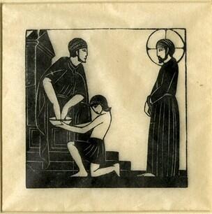 Jesus is condemned to death (Stations of the Cross Series) (1917)