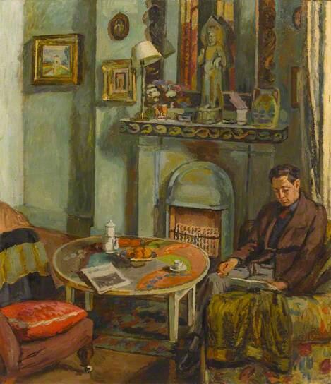 Interior with Duncan Grant (1885–1978) (1934)